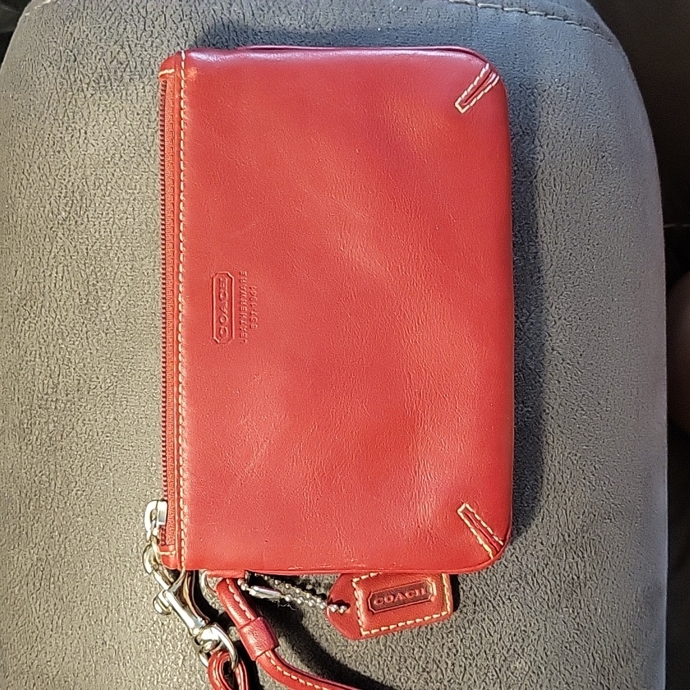 Red Coach wristlet